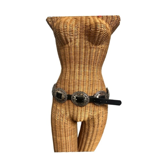 Vintage Brighton Black and Silver Women\'s Concho Belt main image 9